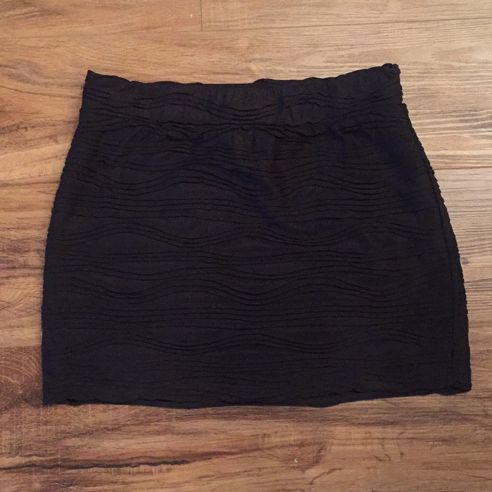 Black mini skirt